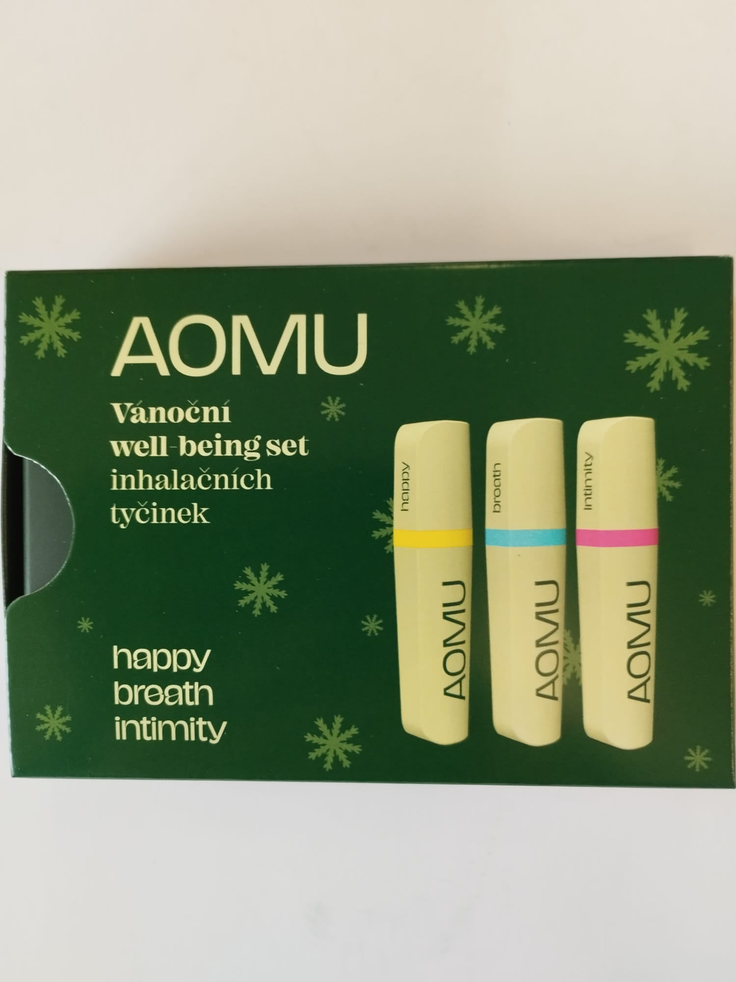 AOMU vánoční well-being set inhalačních tyčinek
