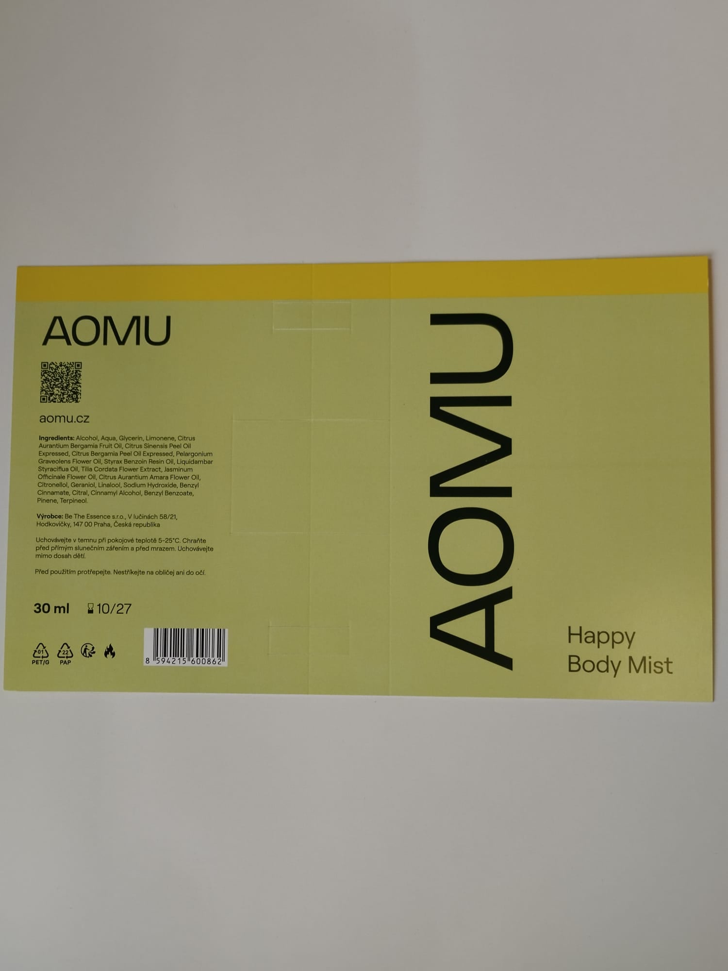 AOMU Booklet Happy Body Mist 30 ml